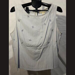 Norton Women's Blue Sleeveless Dress Shirt Size 18 |‎ Classic Office Blouse